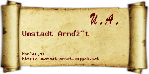 Umstadt Arnót névjegykártya